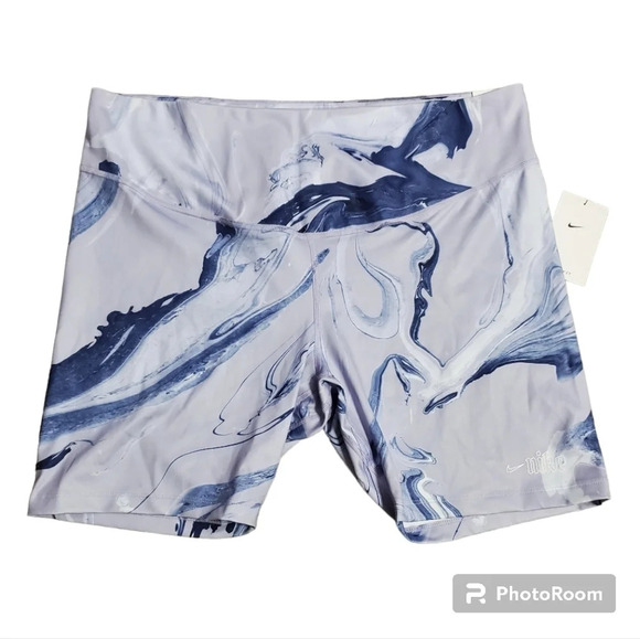 Nike One Women's Tight Fit 7" Marbled Aurora Bike Workout Shorts 3X - Picture 2 of 9